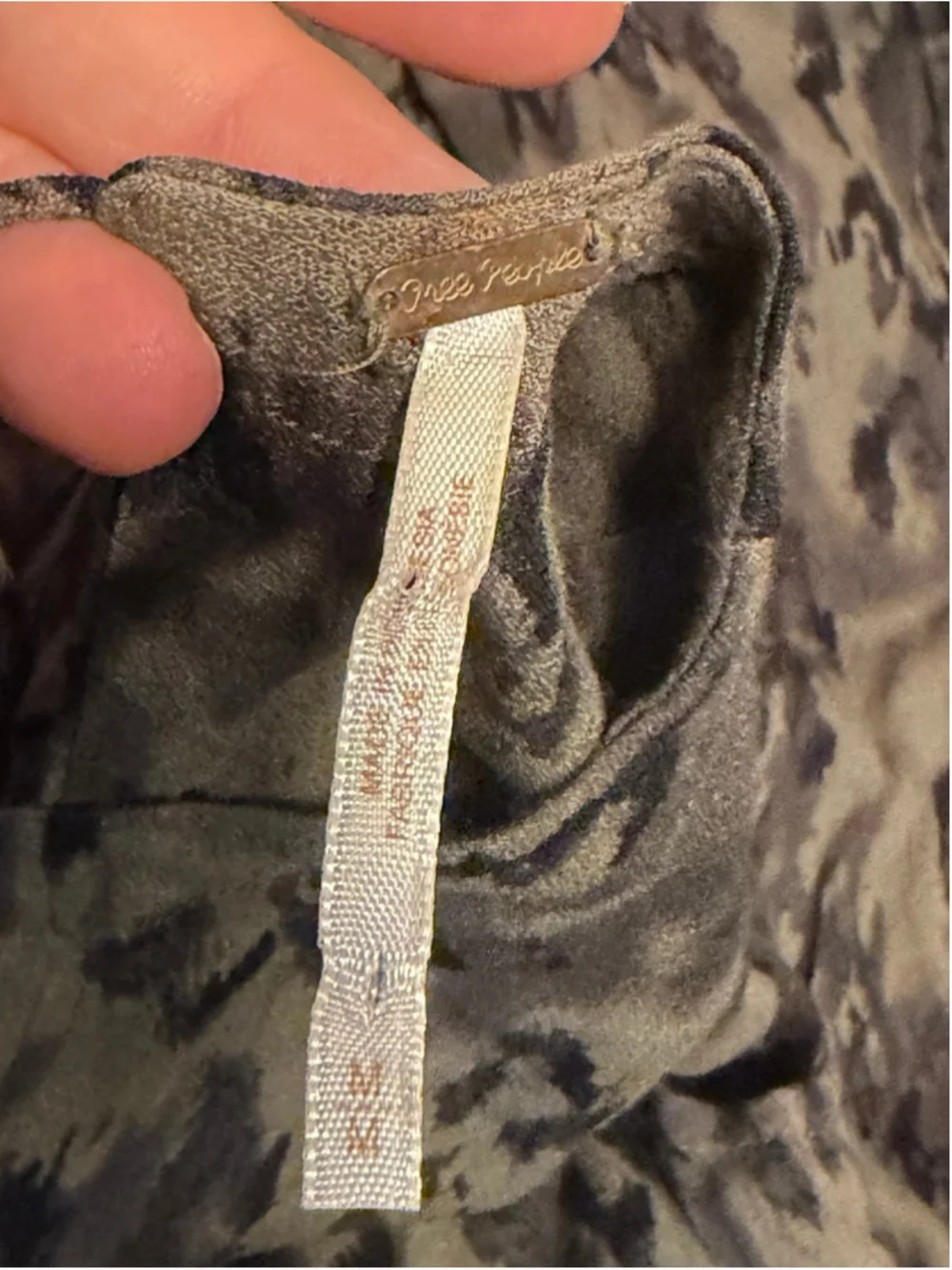 Free People Balsam Combo Fake Love Mini Dress Olive Green